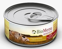 Фото BioMenu sensetive Биоменю консервы для кошек мясной паштет с Перепелкой