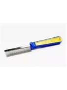 Фото Триол расческа частый зуб сине-желтая ручка