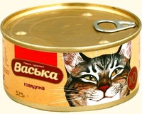 Фото Васька консервы для кошек Говядина