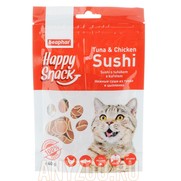 Фото Beaphar Беафар Happy Snack лакомство для кошек Hежные суши из тунца и цыпленка