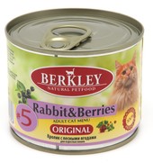Фото Berkley Rabbit & Firest Berries №5 Беркли консервы для кошек кролик с лесными ягодами №5
