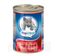 Фото Prevital Превитал консервы для взрослых кошек с говядиной и печенью в желе