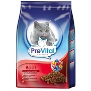 Фото Prevital Beef Сухой корм для взрослых кошек с говядиной и овощами