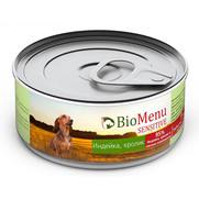 Фото BioMenu sensetive Биоменю консервы для собак Индейка с Кроликом 