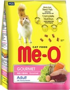 Фото Me-O cat food gourmet сухой корм для кошек Деликатес(пирожное)