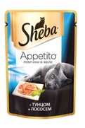 Фото Sheba Appetito Шеба пауч для кошек Тунец Лосось в желе