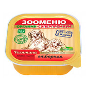 Фото Зооменю консервы для собак паштет Телятина отборная