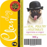 Фото Clan консервы для собак кусочки в соусе с телятиной, птицей и овощами