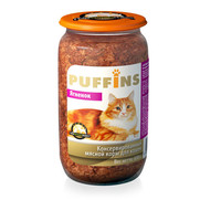 Фото Puffins Паффинс консервы для кошек Ягненок (стекло)