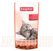 Фото Beaphar Malt-Bits - Беафар Подушечки для кошек с мальт-пастой со вкусом лосося