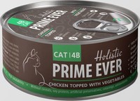 Фото Prime Ever Цыпленок с овощами в желе для кошек 