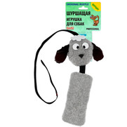 Фото PETTO Грейфер GoSi Игрушка для собак ОВЦА Шуршик серый с натуральным хвостом Пушнина