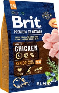 Купить Brit Premium by Nature Senior S&M Брит сухой корм для пожилых собак мелких и средних пород 