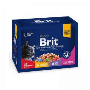 Купить Brit Premium Паучи для кошек Семейная тарелка 