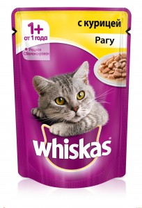 Купить Whiskas - Вискас консервы для кошек рагу с курицей 