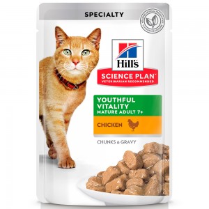 Купить Hill`s SP Youthful Vitality пауч для пожилых кошек Курица 