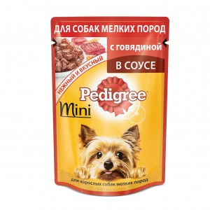 Купить Pedigree Педигри пауч для взрослых собак мини с Говядиной 
