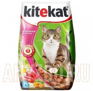 Купить KiteKat Китикет сухой корм для кошек Аппетитная телятинка 