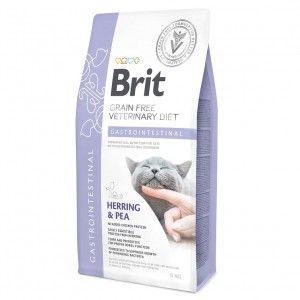 Купить Brit Veterinary Diet Gastrointestinal беззерновая диета при гастроэнтеритах для кошек с сельдью 