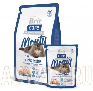 Купить Brit Care Cat Monty Indoor Брит сухой корм для кошек живущих в помещении 