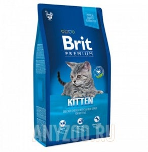 Купить Brit Premium Cat Kitten Брит сухой корм для котят с курицей в лососевом соусе 