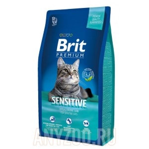 Купить Brit Premium Cat Sensitive для кошек с чувствительным пищеварением с ягненком 