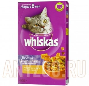 Купить Whiskas Senior 7+ - Вискас сухой корм для пожилых кошек 