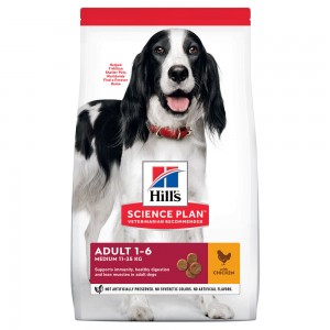 Купить Hill`s SP Adult Medium Chicken Сухой корм с курицей для собак средних пород 
