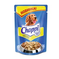Купить Chappi Чаппи консервированный корм для собак Пауч Курочка аппетитная 