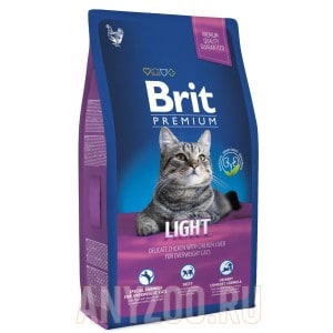 Купить Brit Premium Cat Light Брит сухой корм для кошек склонных к излишнему весу с Курицей и печенью 
