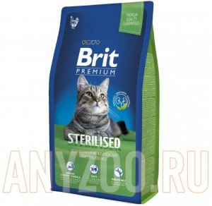 Купить Brit Premium Cat Sterilized Корм для стерилизованных кошек и котов с курицей и печенью 