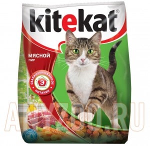 Купить KiteKat - Китикет сухой корм для кошек Мясной пир 