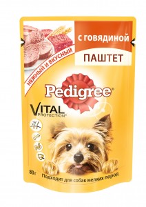 Купить Pedigree Педигри пауч для взрослых собак мелких пород паштет Говядина 