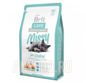 Купить Brit Care Cat Missy for Sterilised Брит сухой корм для стерилизованных кошек с цыпленком 