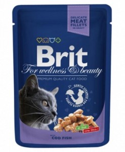 Купить Brit Premium Брит Пауч для взрослых кошек Треска 