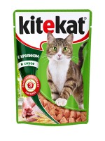 Купить KiteKat - Китикет консервы для кошек Кролик в соусе (пауч) 