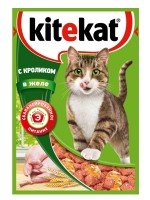 Купить KiteKat - Китикет консервы для кошек Кролик в желе (пауч) 