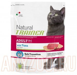 Купить Natural Trainer Adult Tuna Сухой корм для взрослых кошек с тунцом 