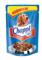 Купить Chappi Чаппи консервированный корм для собак Пауч Говядина по-домашнему 