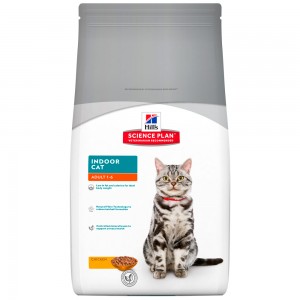 Купить Hill`s SP Hairball Indoor Cat  Сухой корм для домашних кошек+ вывод шерсти из желудка 