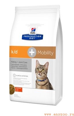 Купить Hill`s PD K/D+Mobility Сухой корм при заболеваниях почек и суставов для кошек кошек