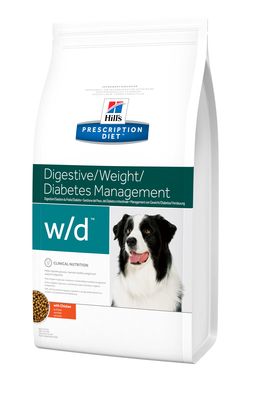 Купить Hill`s PD W/D Сухой корм для собак при сахарном диабете, запорах, колитах 